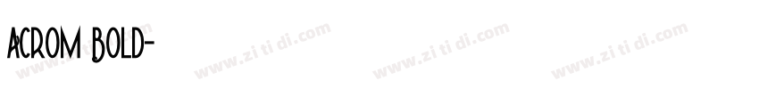 Acrom Bold字体转换